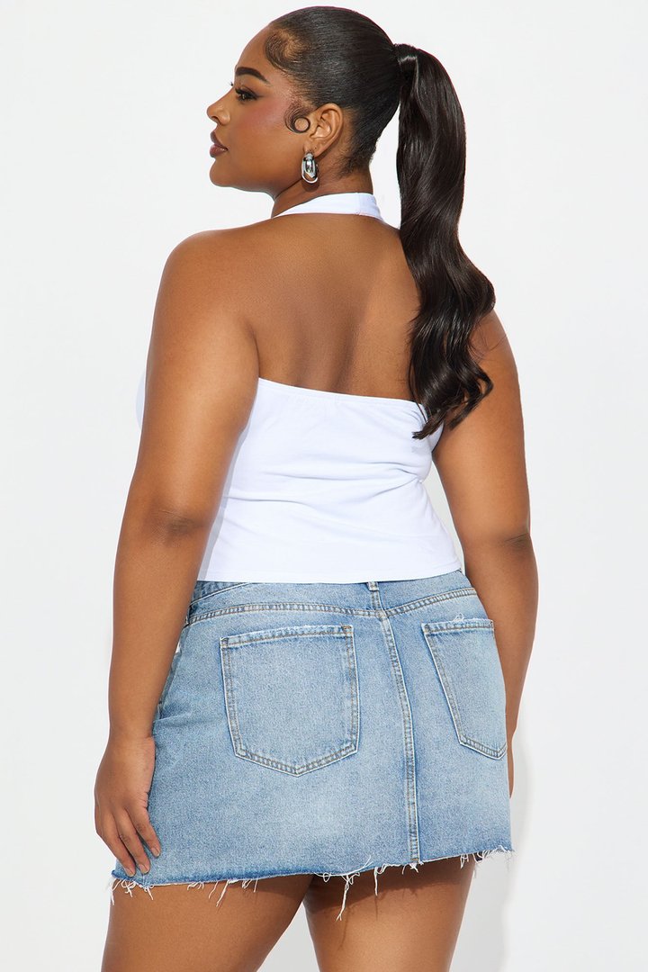 Boots & Blue Jeans Halter Top - White