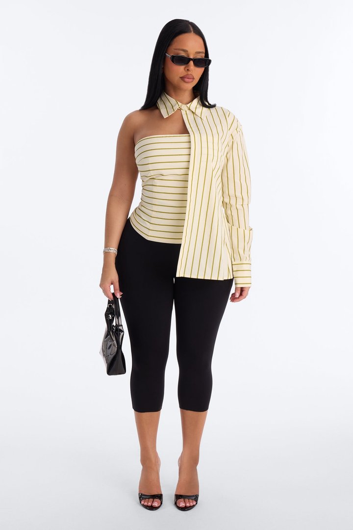 Martini Hour Striped 2 Piece Poplin Shirt - Sage/combo