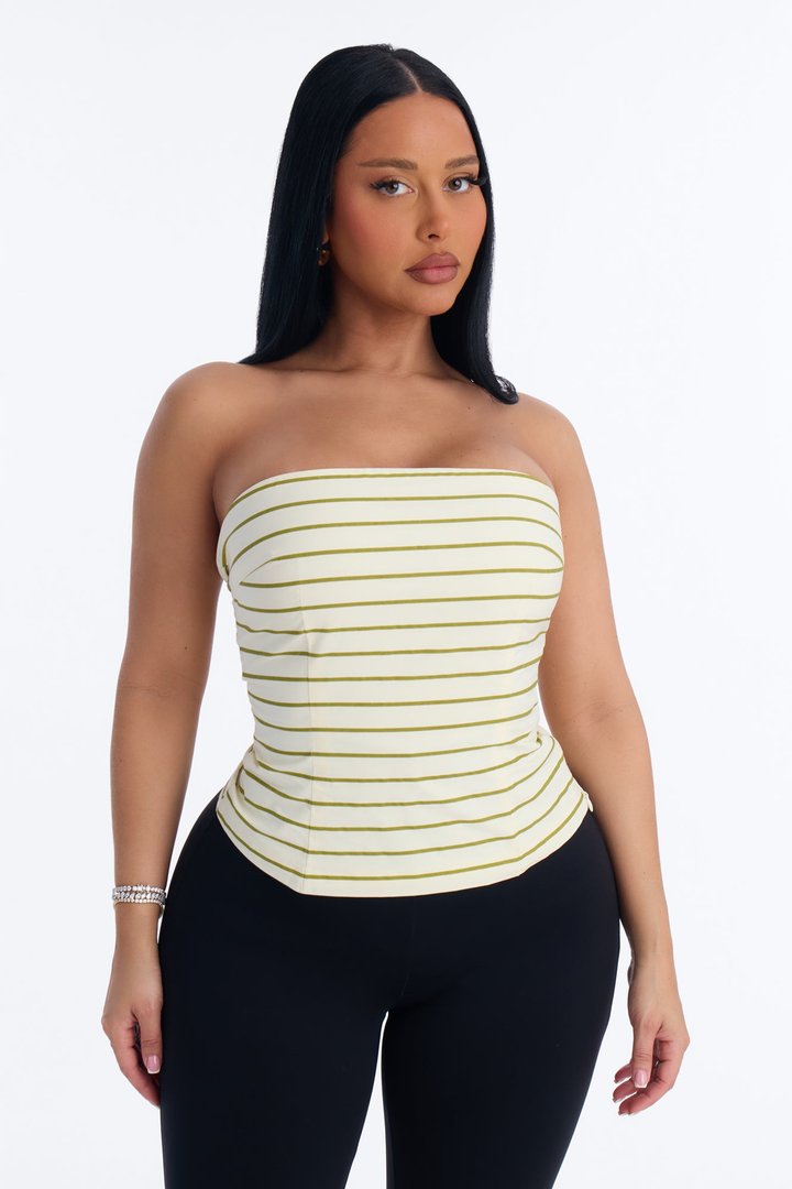 Martini Hour Striped 2 Piece Poplin Shirt - Sage/combo