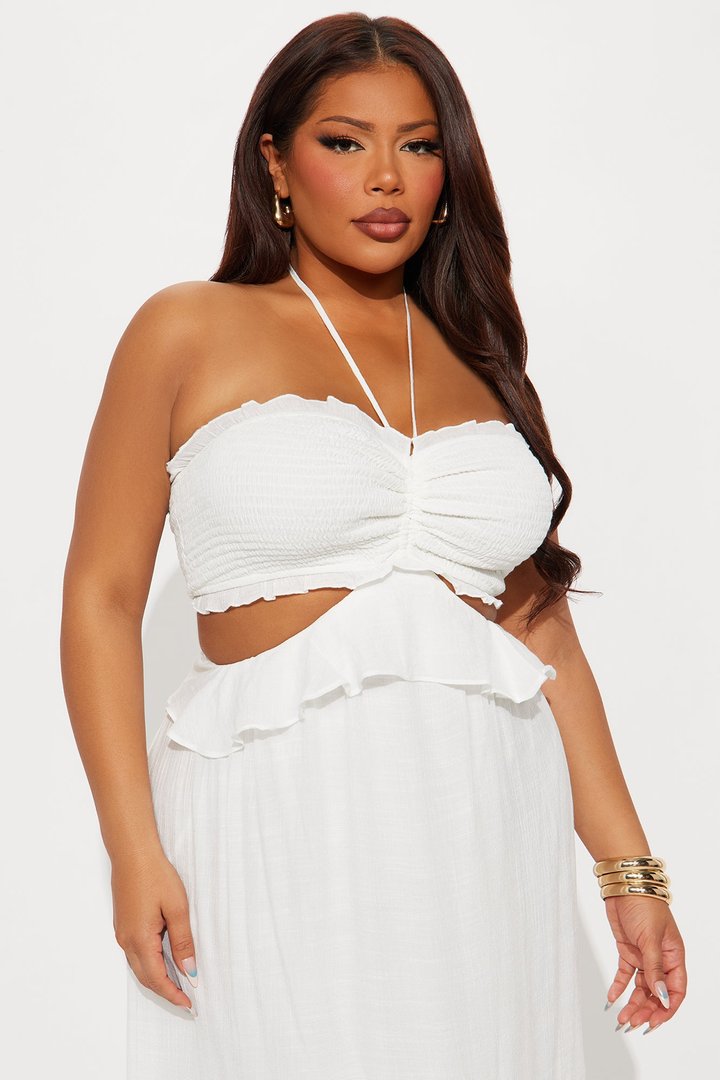 Solana Gauze Maxi Dress - White
