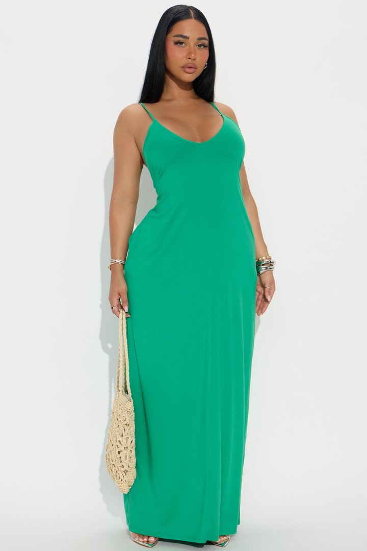 Simple Saturday Maxi Dress - Kelly Green