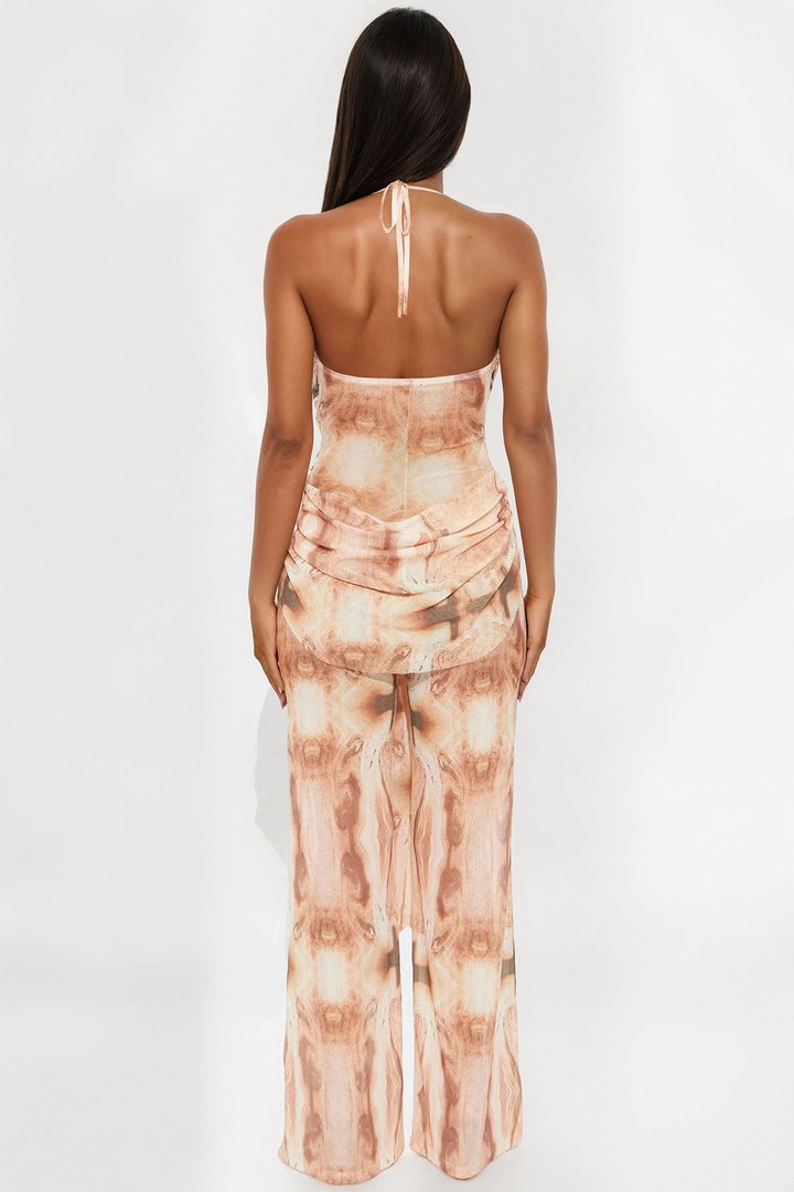 Magical Moments Mesh Halter Jumpsuit - Multi Color