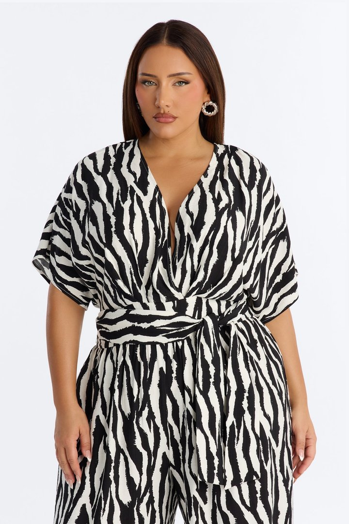 Mara Tie Waist Jumpsuit - Black