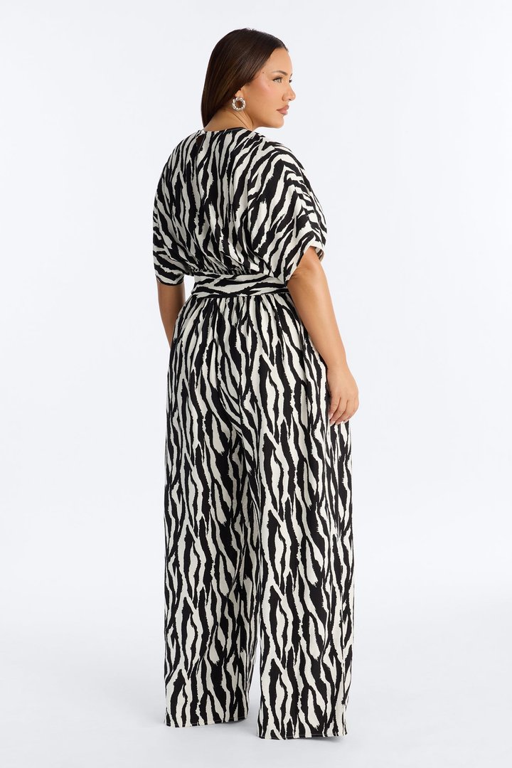 Mara Tie Waist Jumpsuit - Black