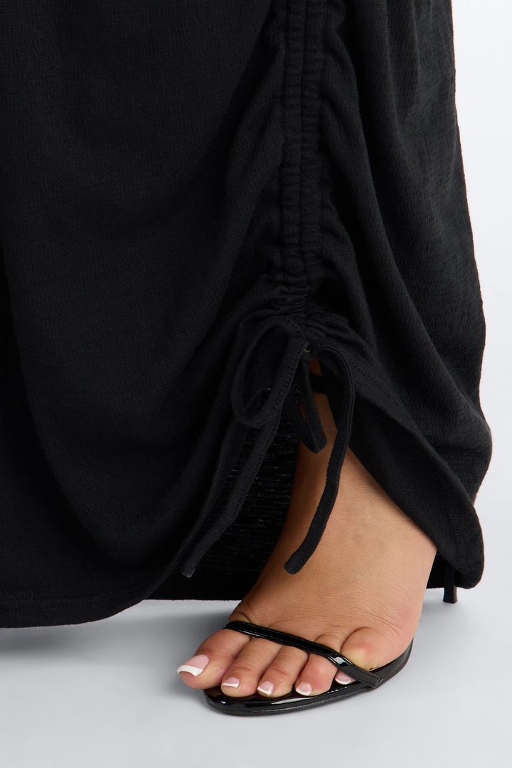 Anika Strapless Barrel Leg Jumpsuit - Black