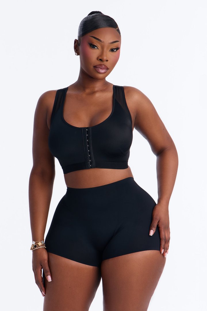Nova Microfiber No-Show Boyshort Panty - Black