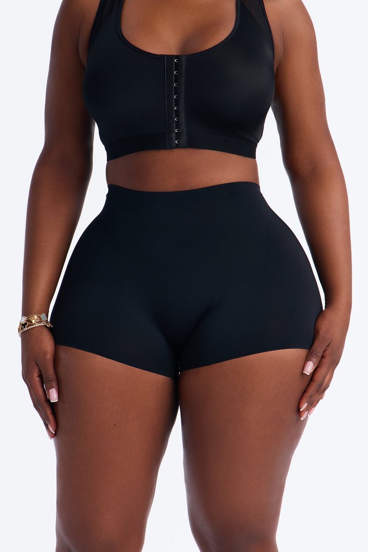 Nova Microfiber No-Show Boyshort Panty - Black