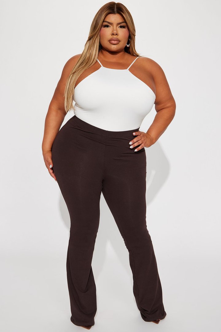 Tall Adriana Flare Pant - Dark Brown