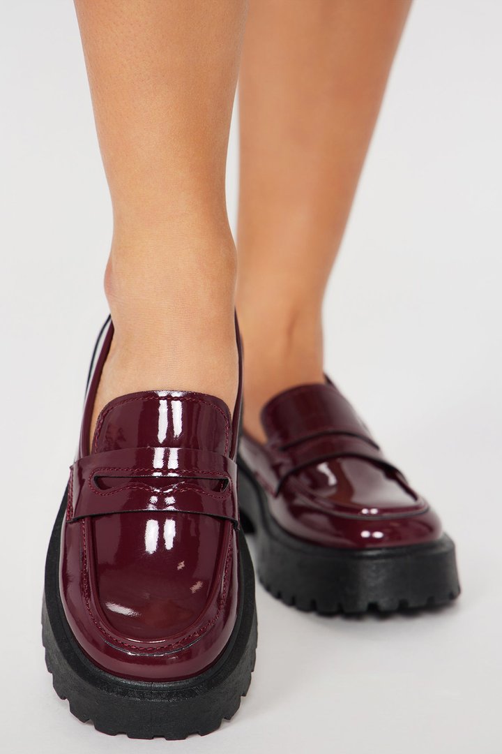 Off To Class Loafers - Burgundy