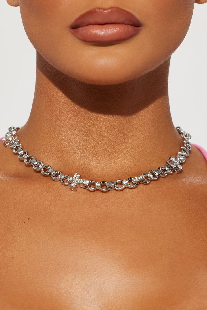 Infinite Cross Necklace - Silver