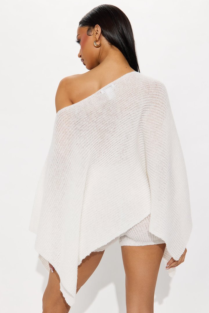 Always A Vibe Sweater Short Set - White