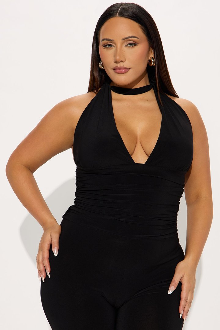 On My Way Capri Jumpsuit - Black