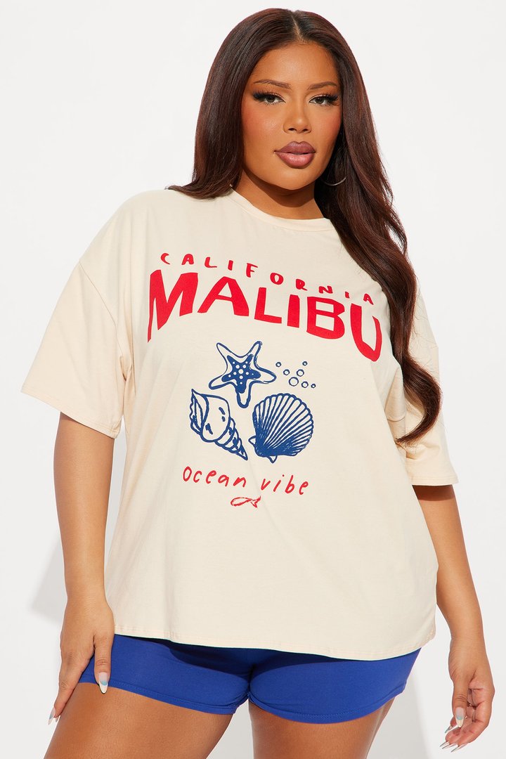Malibu Vibe Short Set - Cream/combo