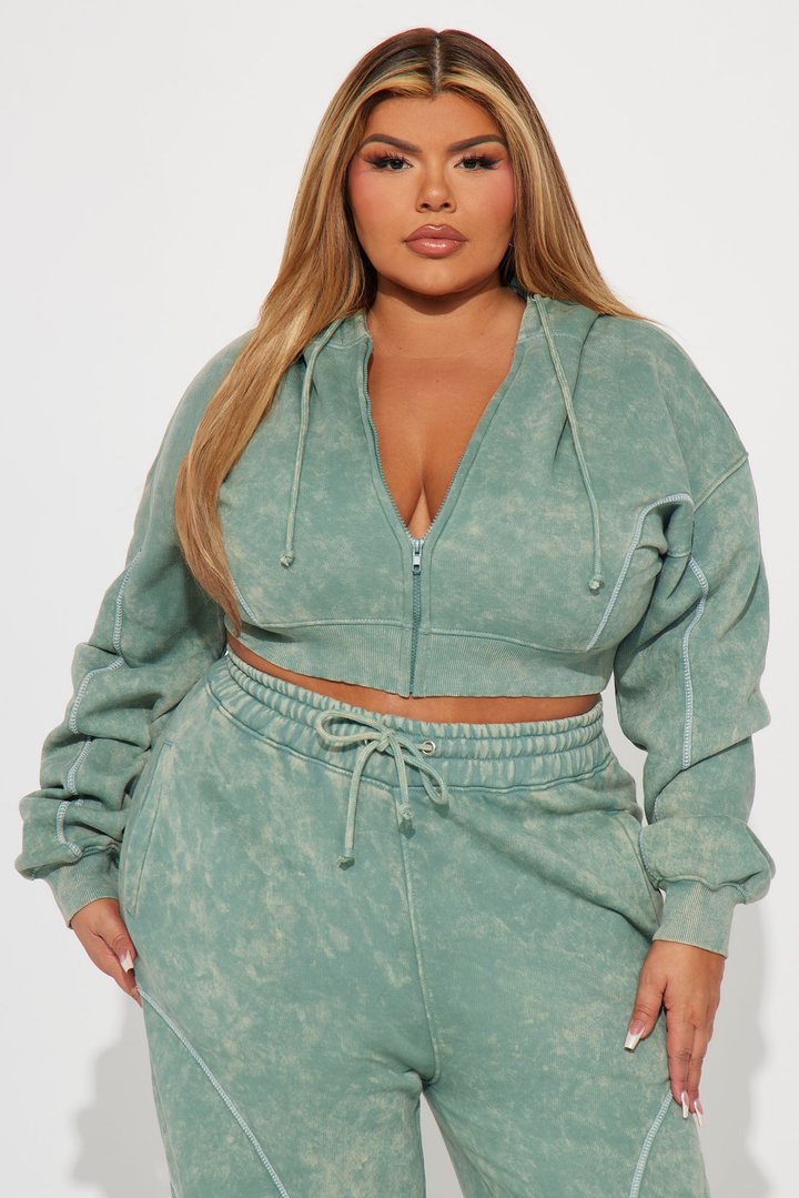Norah Washed Lounge Hoodie - Sage