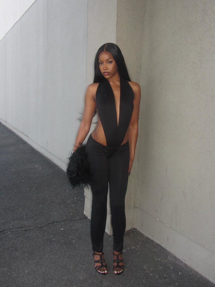 Dulce Double Lined Pant Set - Black