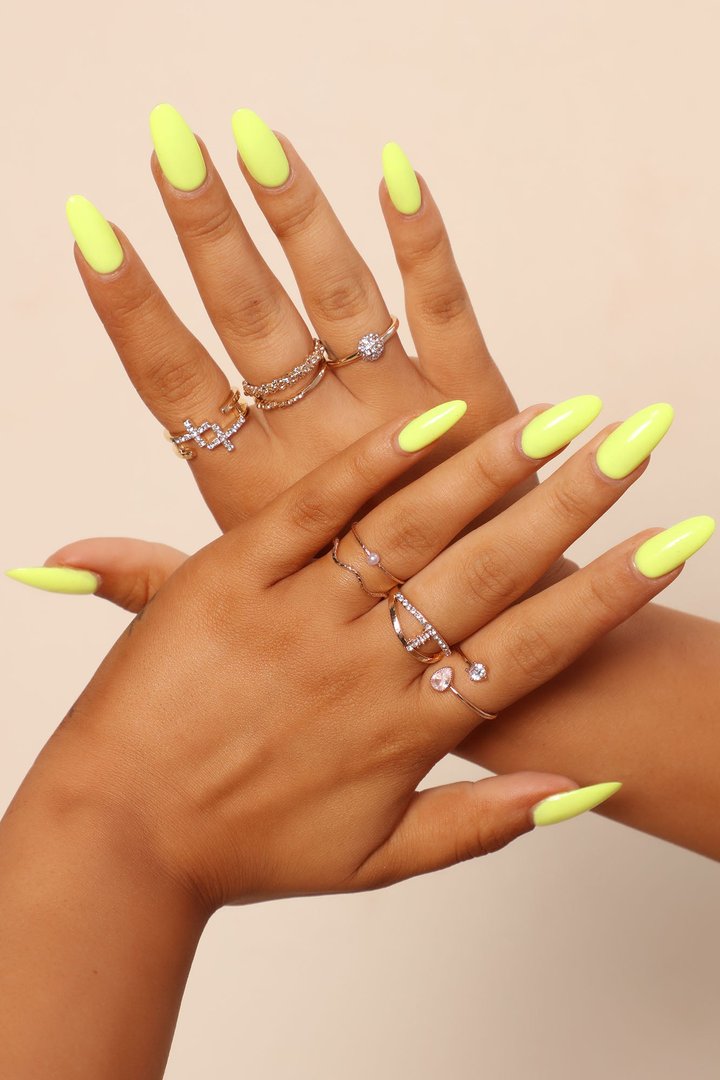 Simply Beautiful 9 Piece Ring Set - Gold