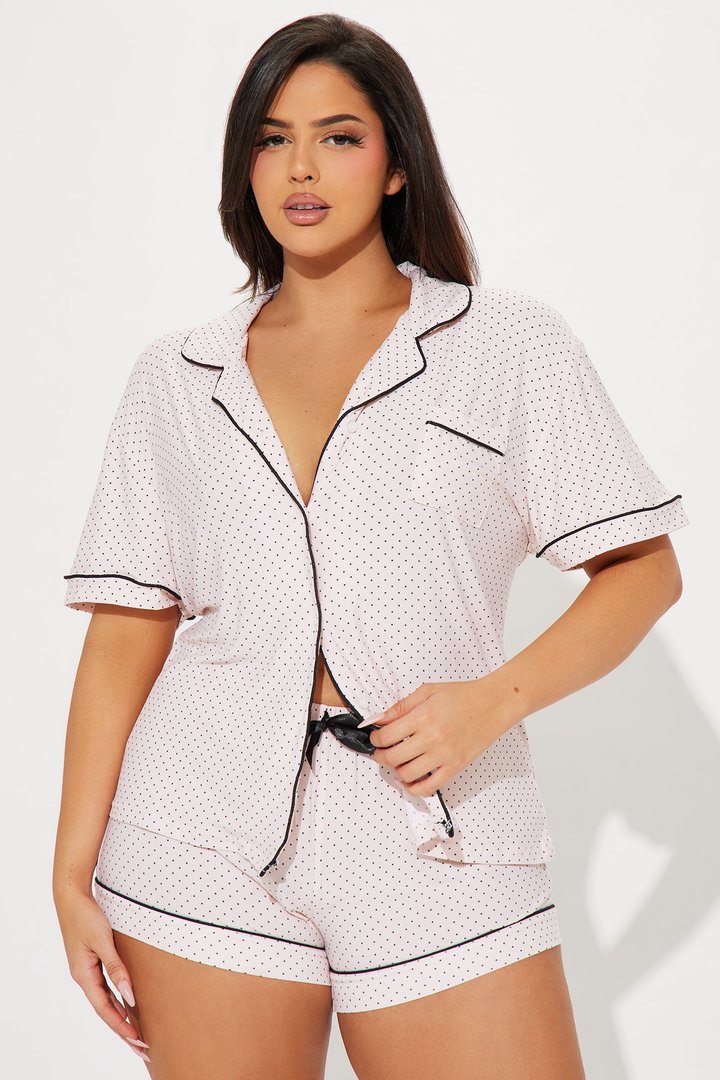 Sleep Tight PJ Short Set - Pink/combo