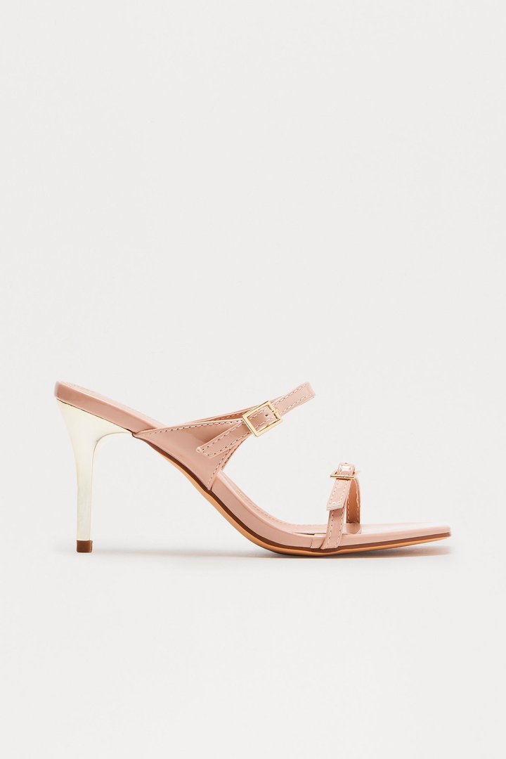 Elm Buckle Mules - Beige