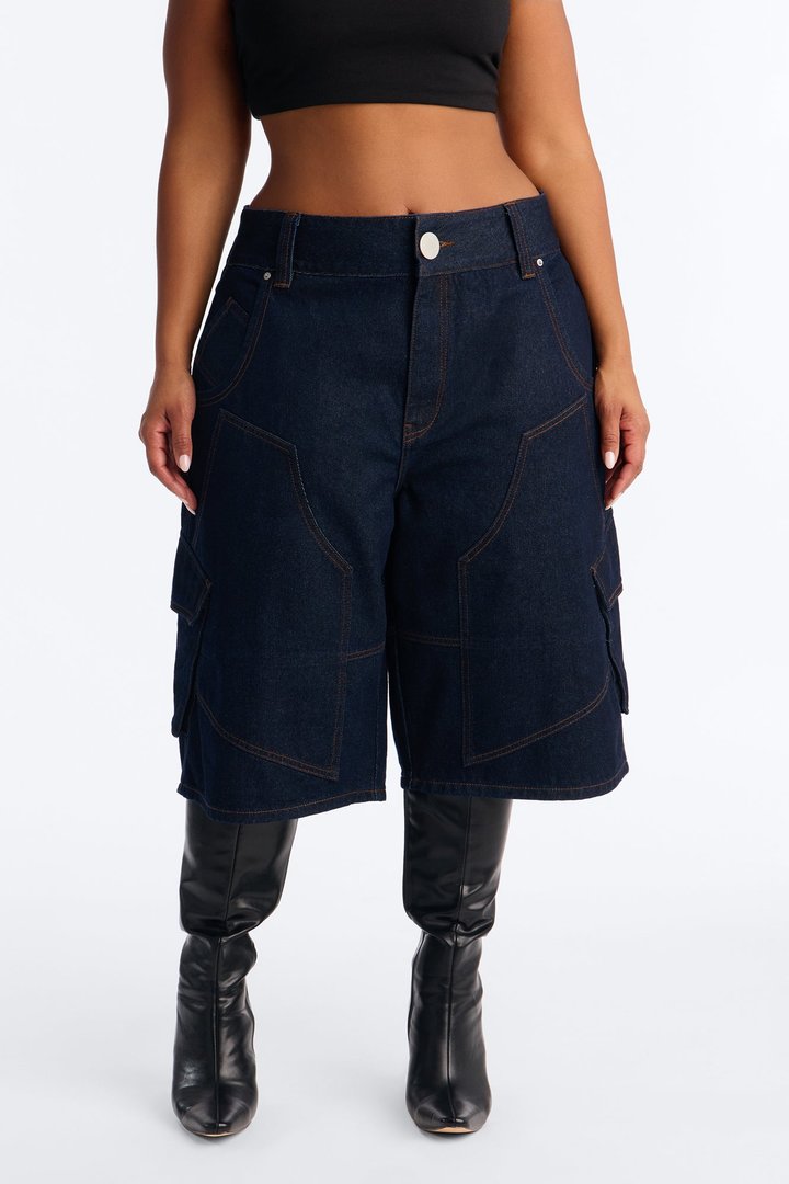 North End Denim Jorts - Dark Denim