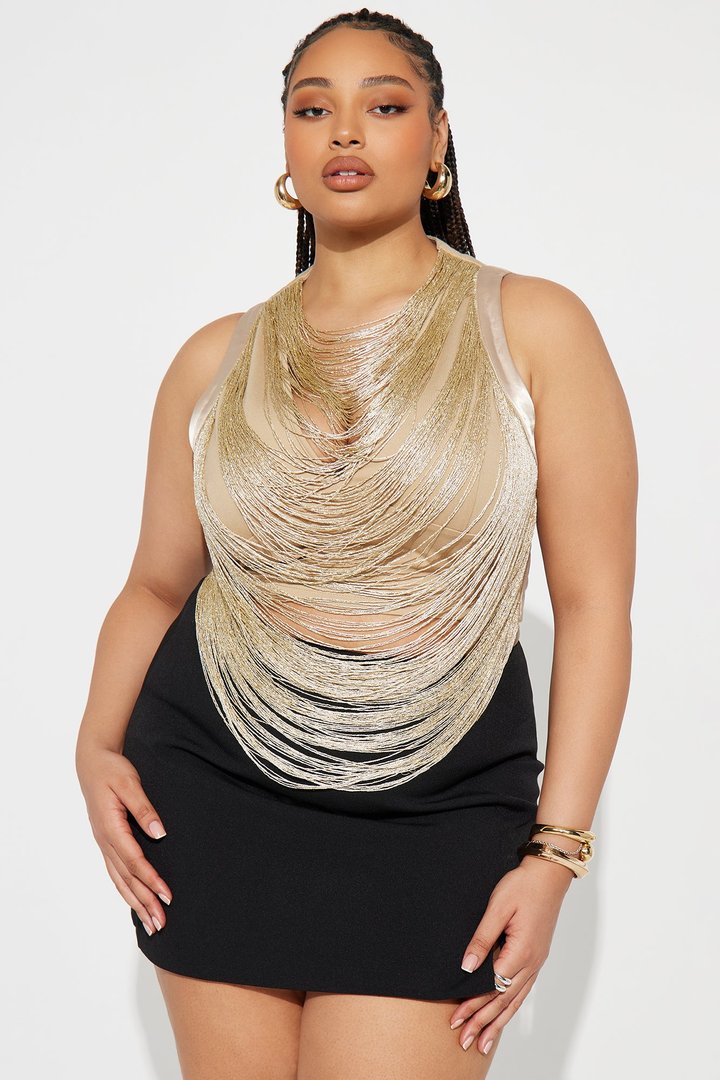 Bohemian Chic Fringe Top - Taupe