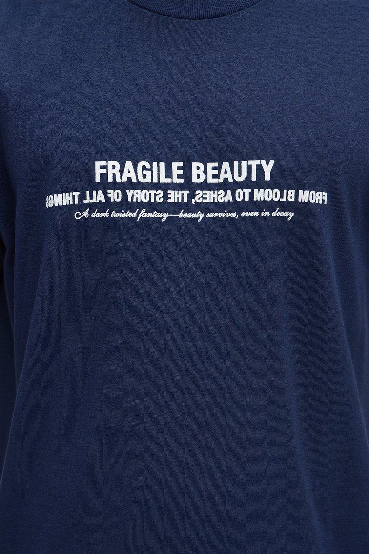 Fragile Beauty Short Sleeve Tee - Navy