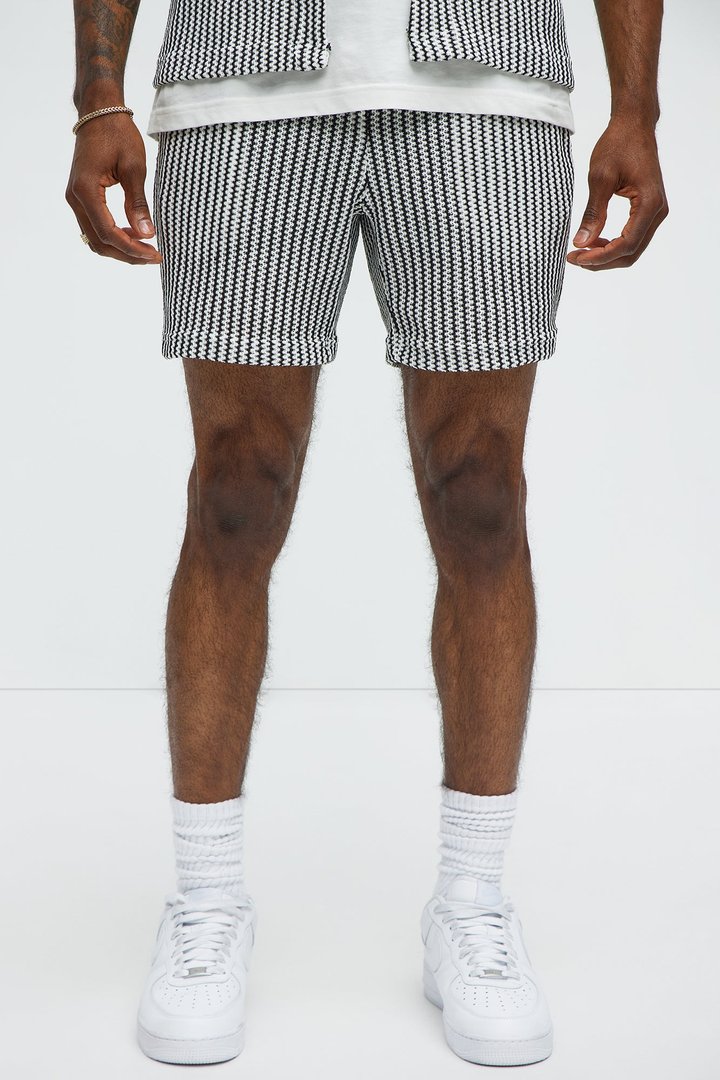 Summit Drawstring Zig Zag Shorts - Grey/combo