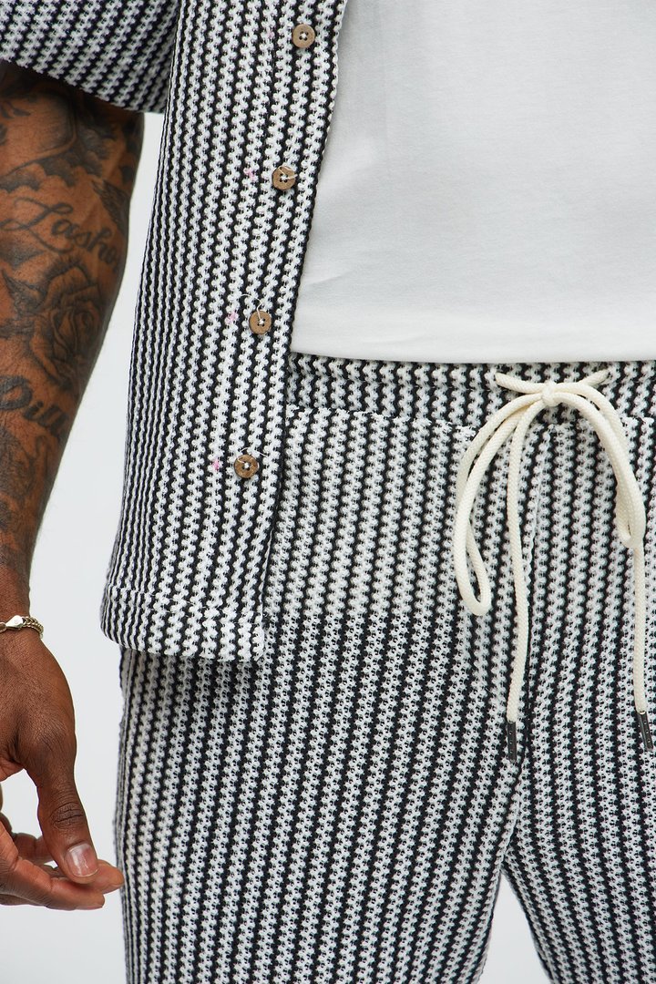 Summit Drawstring Zig Zag Shorts - Grey/combo