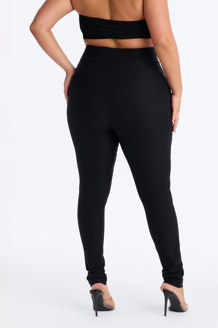 Tall Venetian High Rise Pants - Black