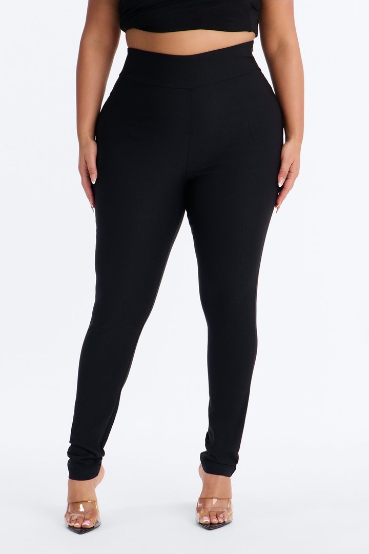 Tall Venetian High Rise Pants - Black