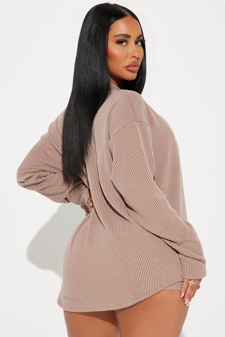 Maddie Biker Short Set - Taupe