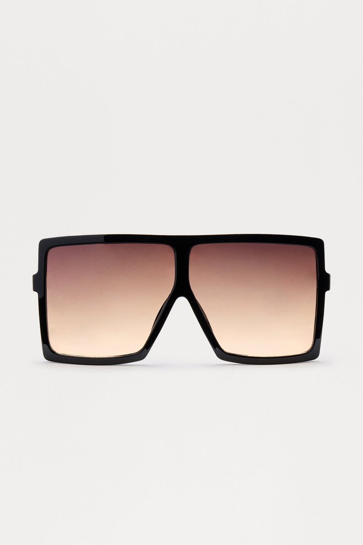 My Daily Block Out Shield Oversized Sunglasses - Black