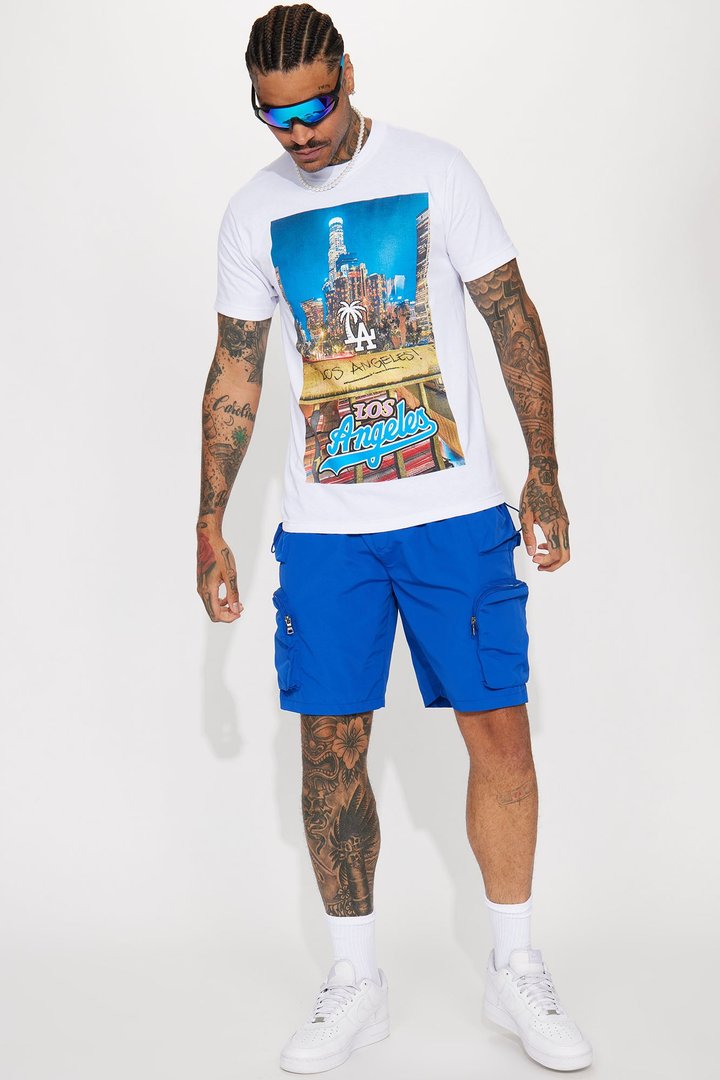 All This And That Nylon Cargo Shorts - Royal