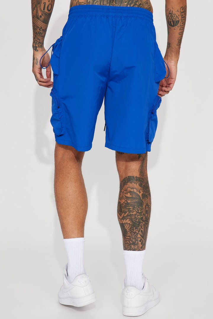 All This And That Nylon Cargo Shorts - Royal