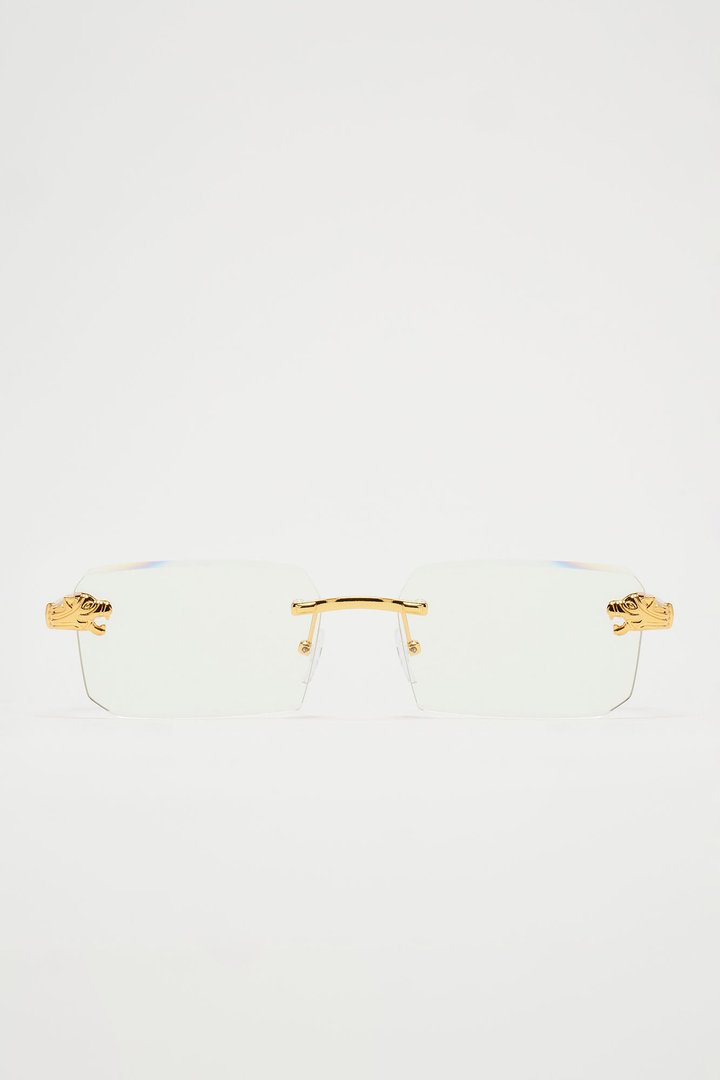Burn It Down Sunglasses - Gold/Clear