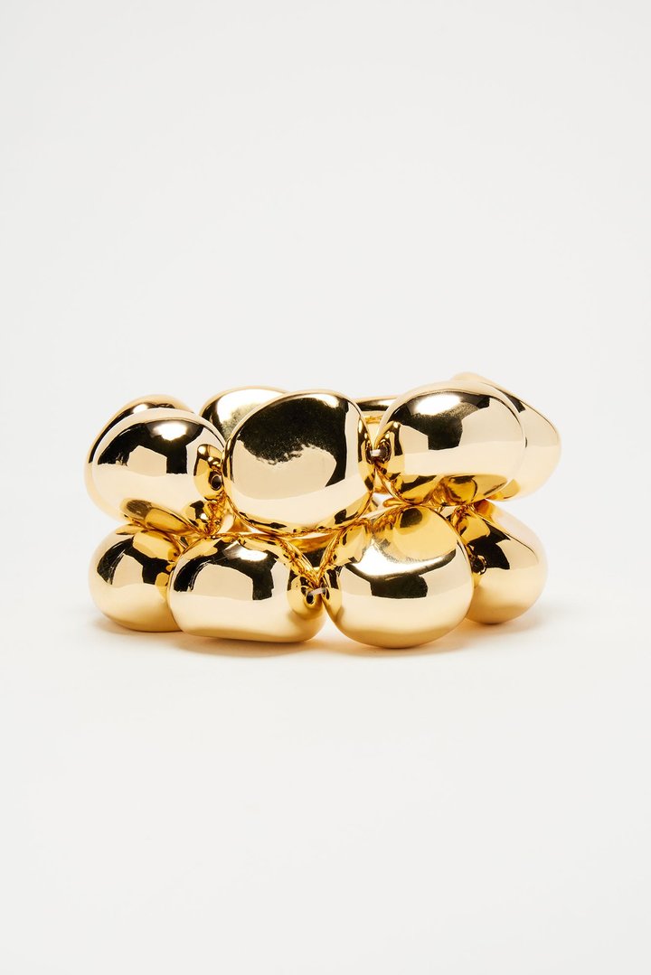 Moon Rocks 2 Piece Bracelet Set - Gold