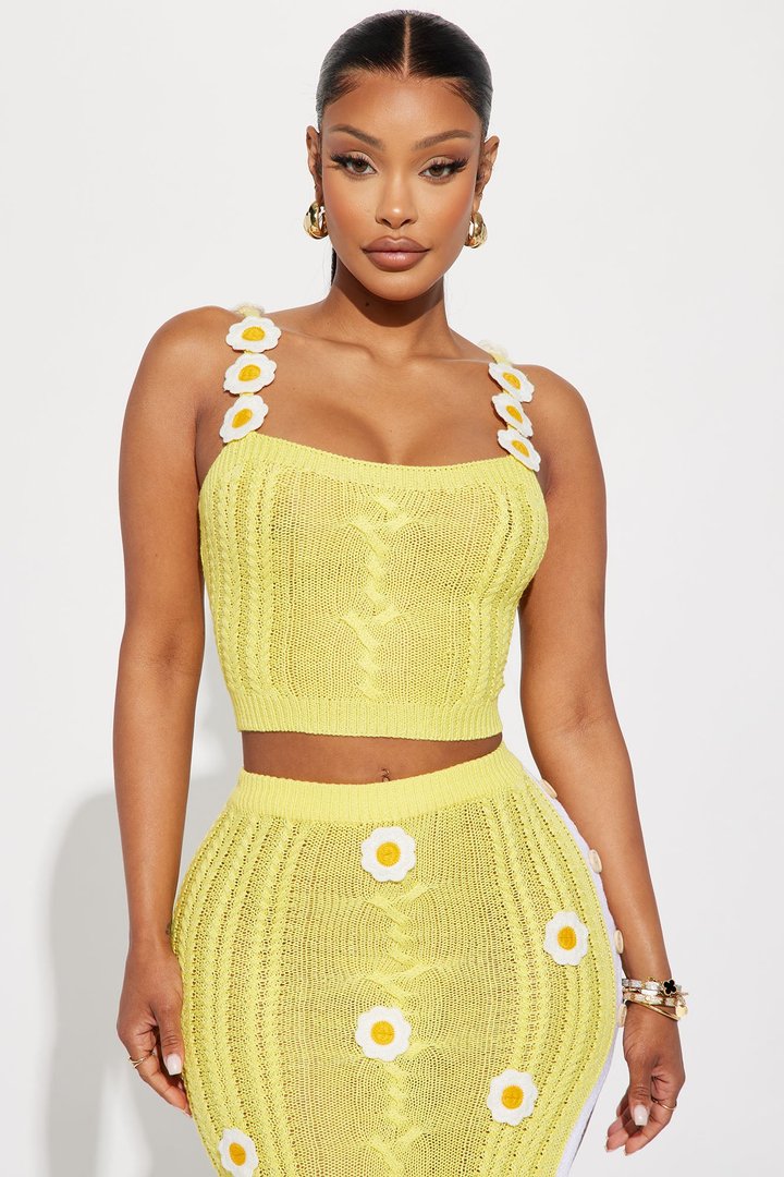 Daisy Fields Skirt Set - Yellow