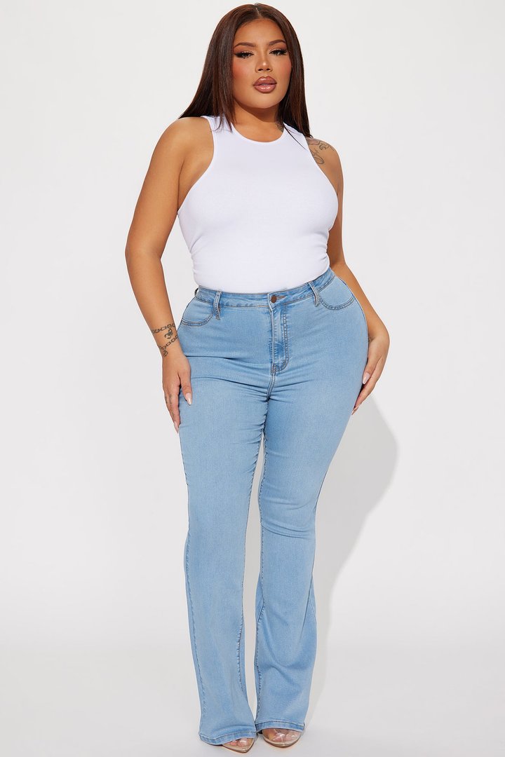 Deep In My Soul Flare Jeans - Light Blue Wash