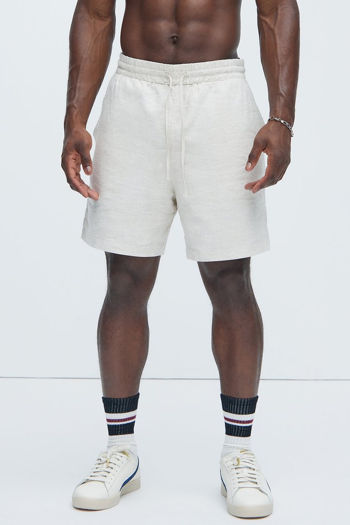 Bahamas Linen Shorts - Oatmeal