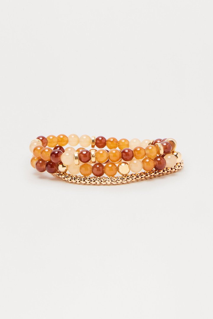 Santaiago Bracelet Set - Brown Combo