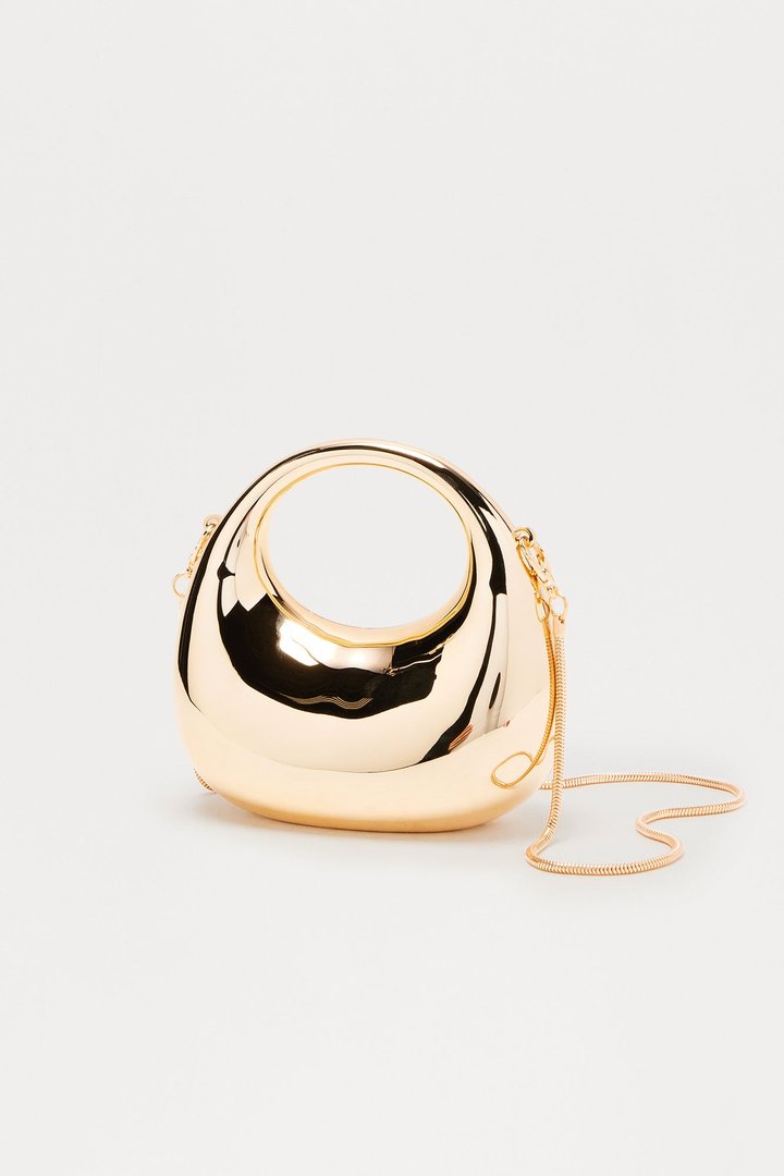My Mini Me Metal Clutch - Gold