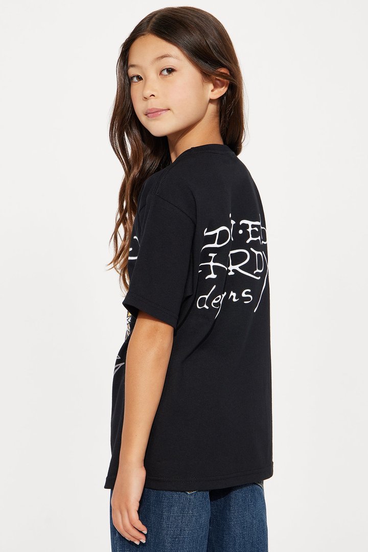 Mini Ed Hardy Fierce Tiger Front/Back Graphic T-Shirt - Black