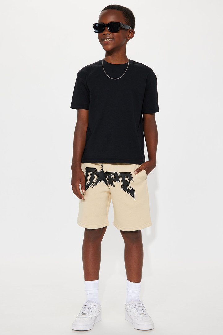 Mini Tyson Dope Star Relaxed Sweatshorts - Tan