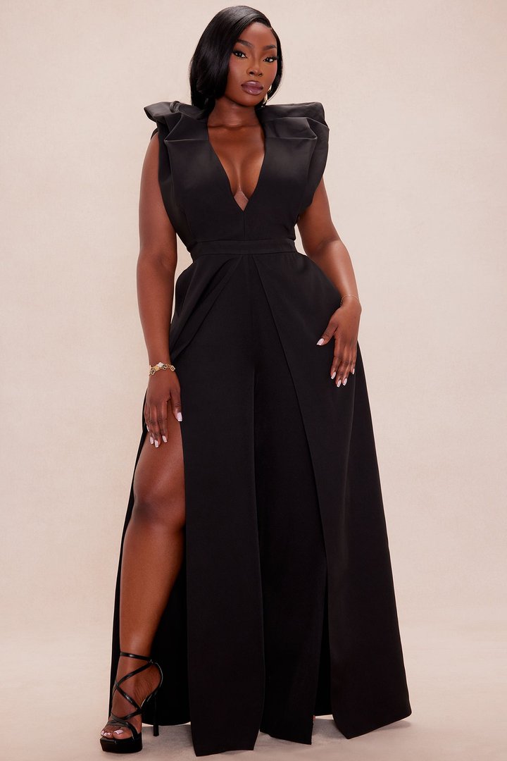 Kelley Wide Leg Jumpsuit - Black