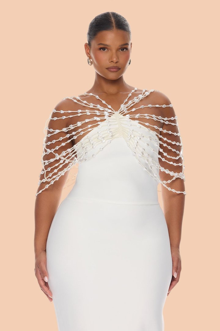 Pearl Dreams Bandage Maxi Dress - White
