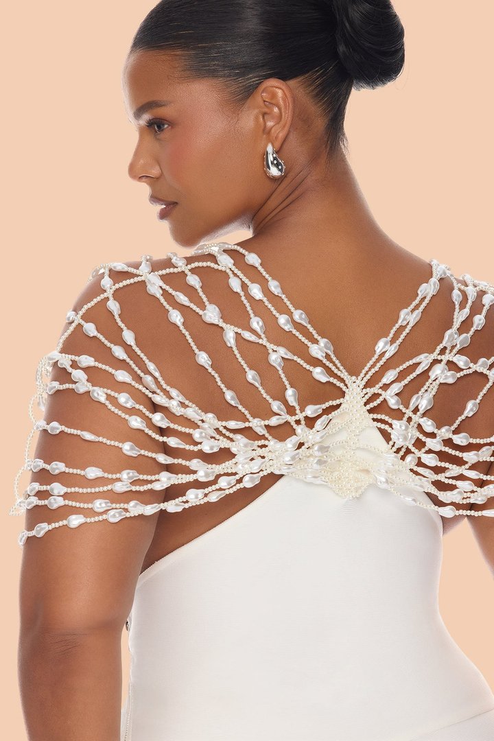 Pearl Dreams Bandage Maxi Dress - White