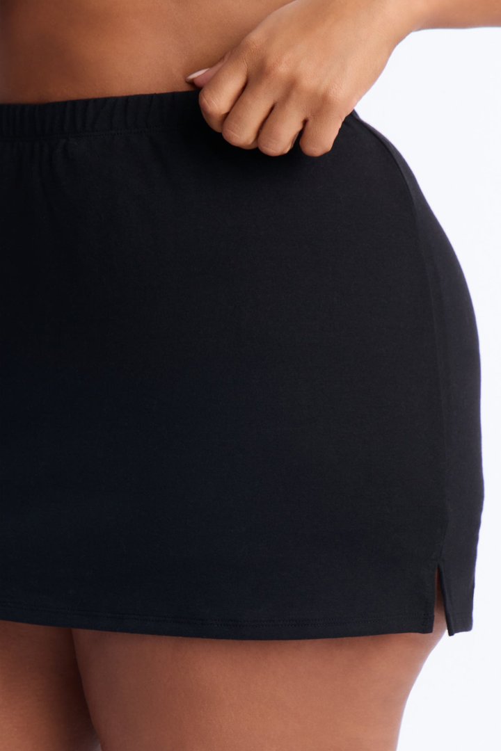 Quinn Jersey Micro Mini Skort - Black