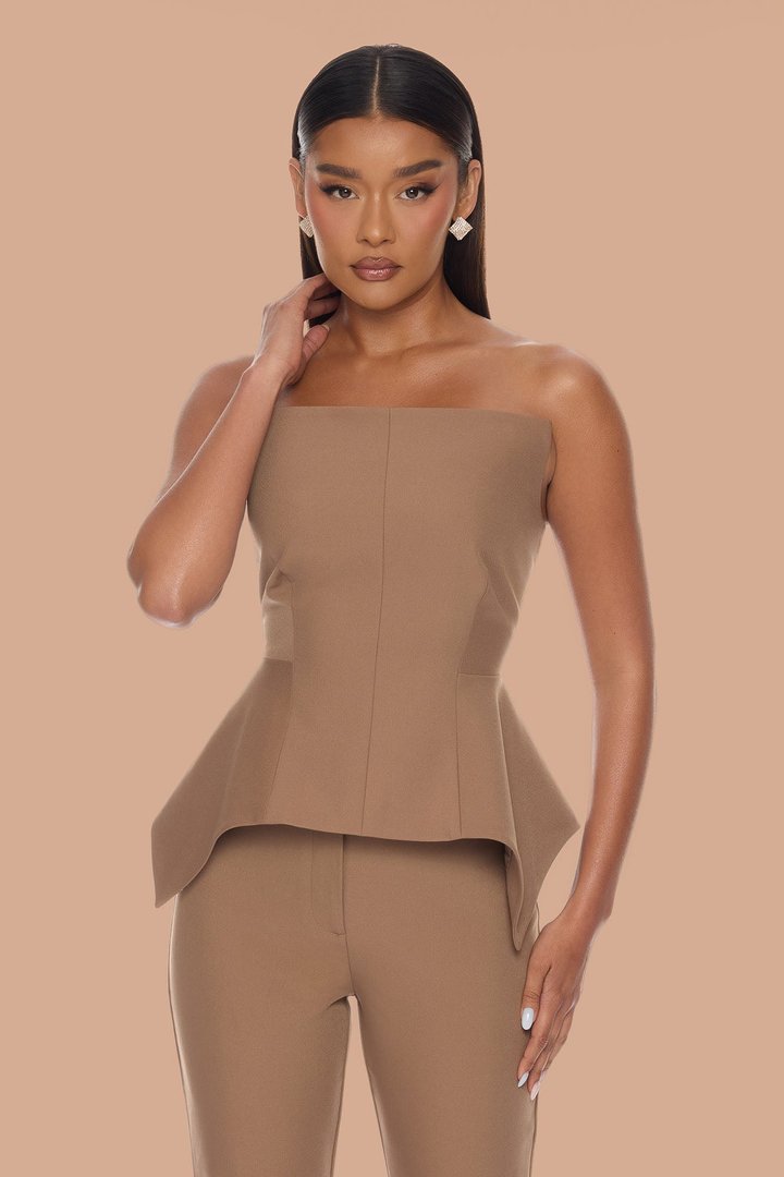 Mikayla Peplum Pant Set - Coco