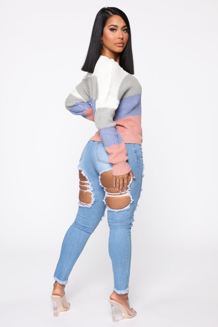 On The Way Sweater - Ivory/combo