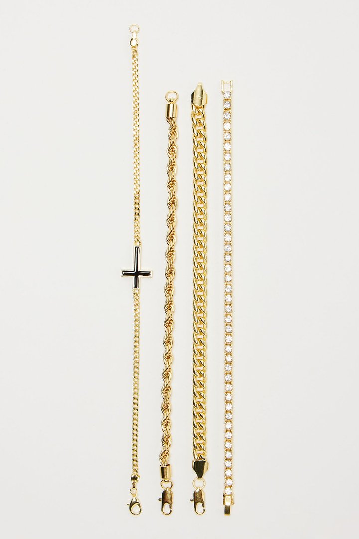 Came Home Late Bracelet Set - Gold