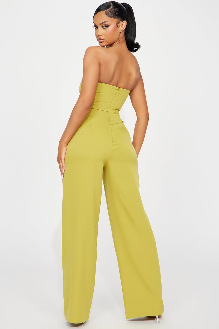 Employee Of The Week Jumpsuit - Chartreuse